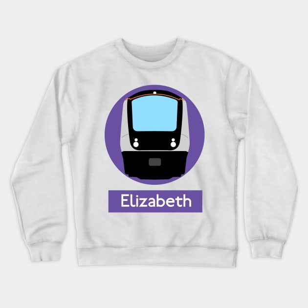 London Underground Subway Elizabeth Line Crewneck Sweatshirt by 2createstuff